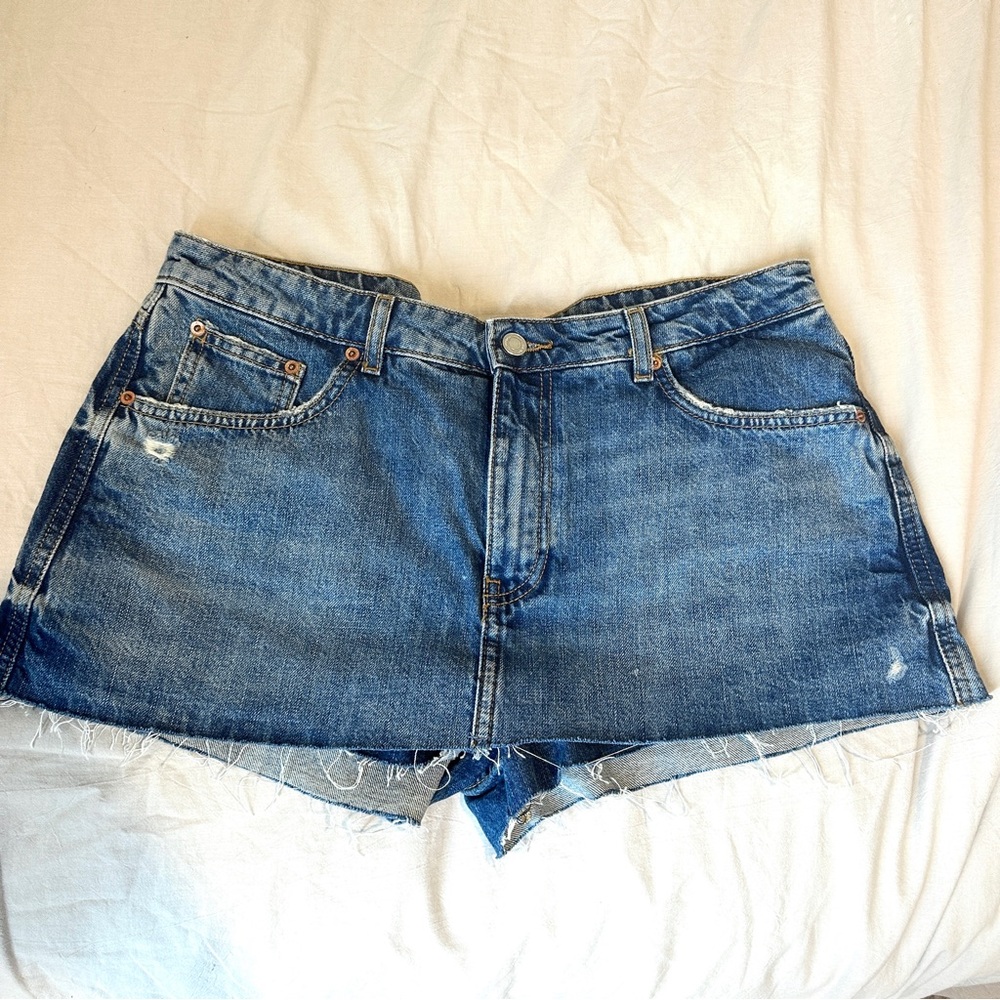 Denim Blue Women's Jean Shorts/Shirt